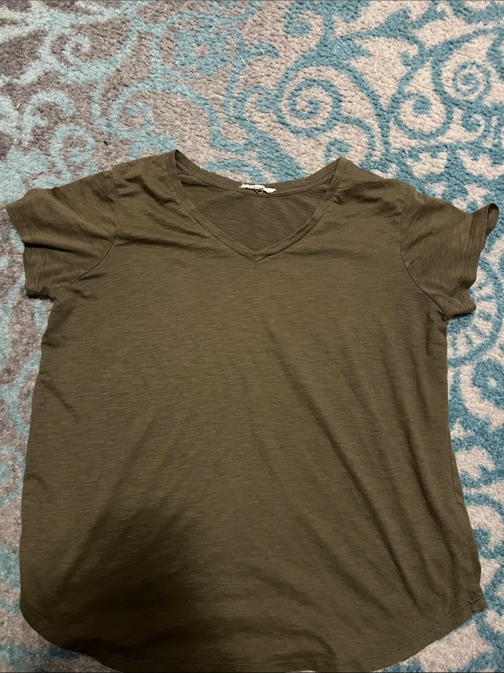 Urban Diction V-Neck Women's Tee in Olive